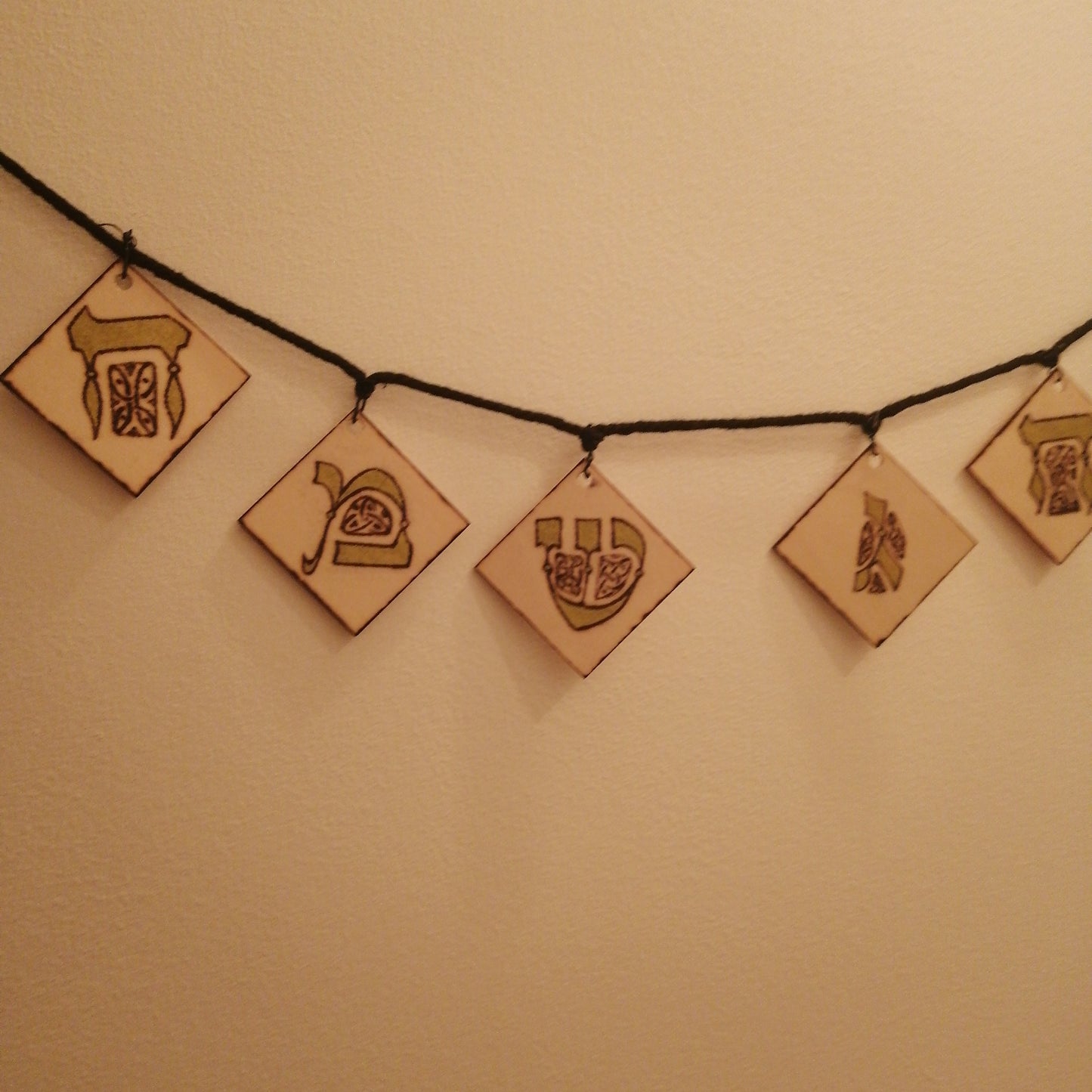 Pyrographic Holiday Banner