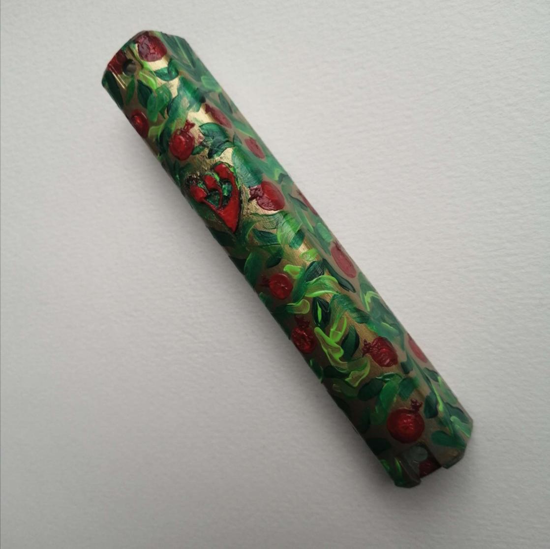Pomegranate Acrylic Mezuzah Case