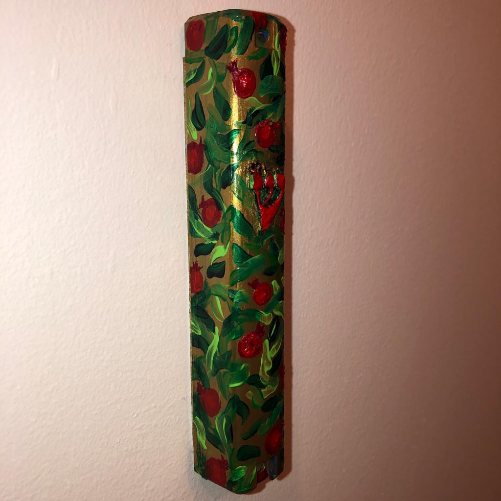 Pomegranate Acrylic Mezuzah Case