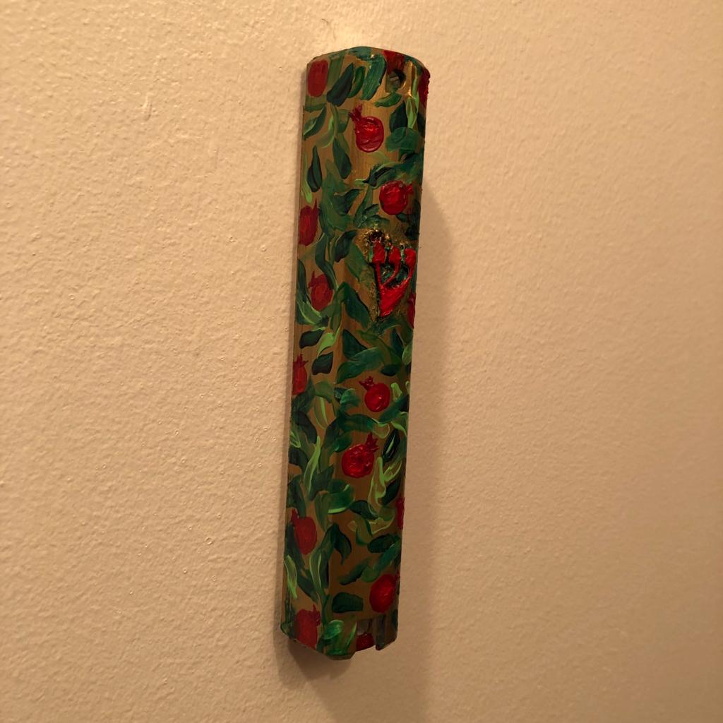 Pomegranate Acrylic Mezuzah Case