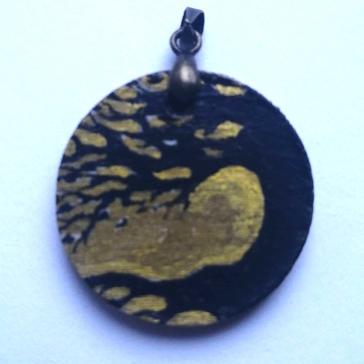 Black & Gold Tree Pendant