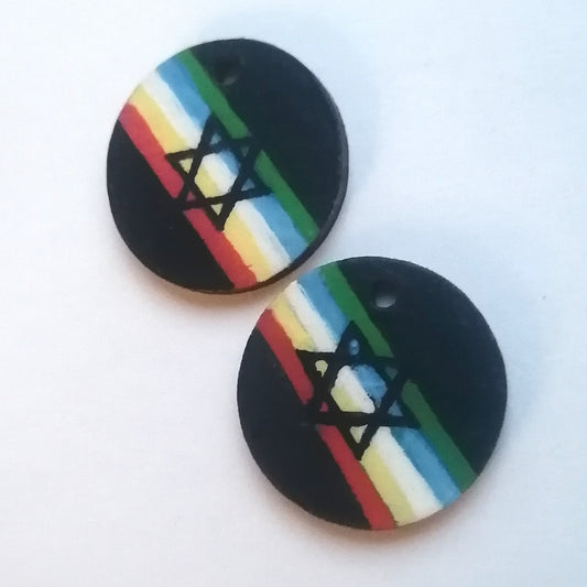 Jewish Disability Flag Pendant