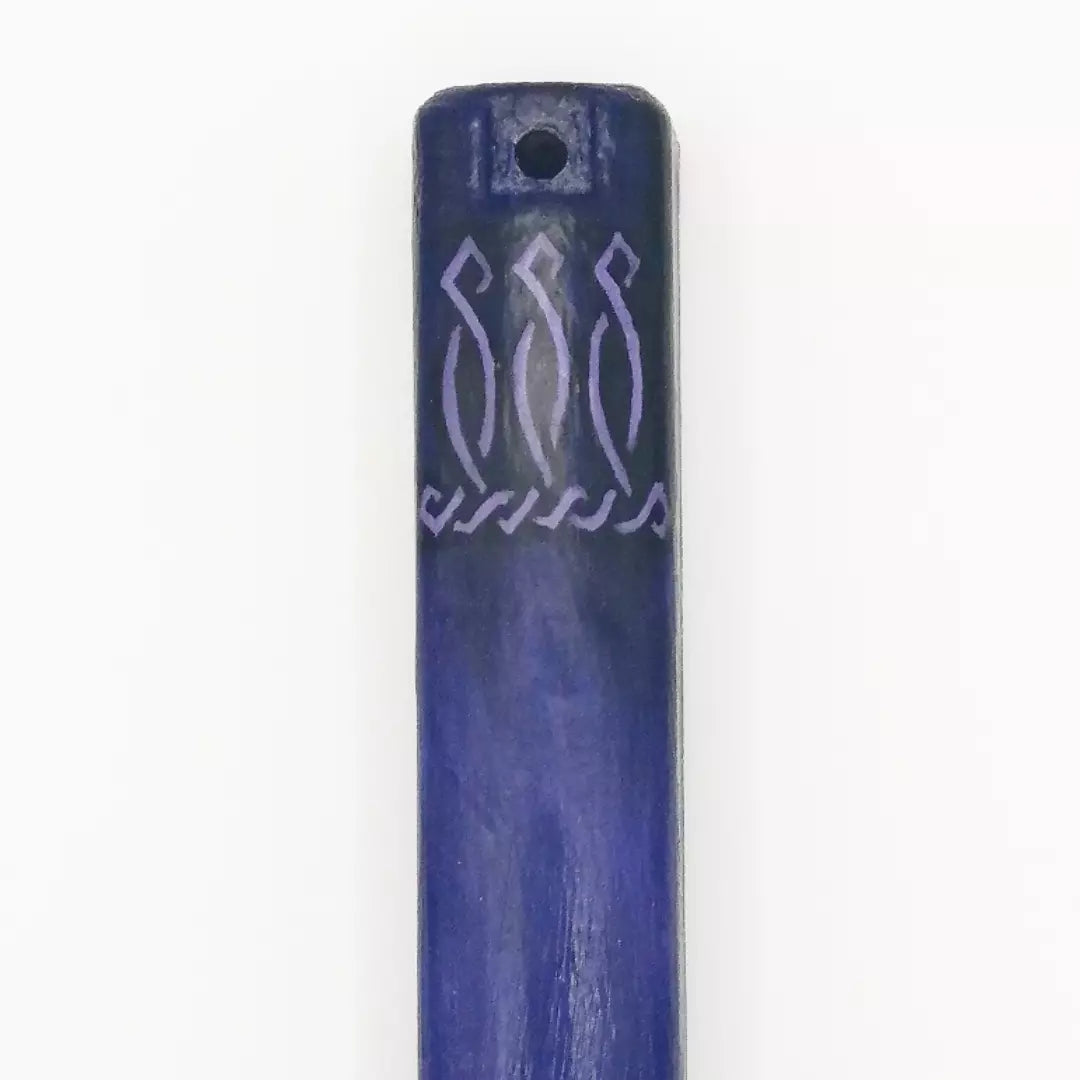 Violet Flourish Mezuzah Case