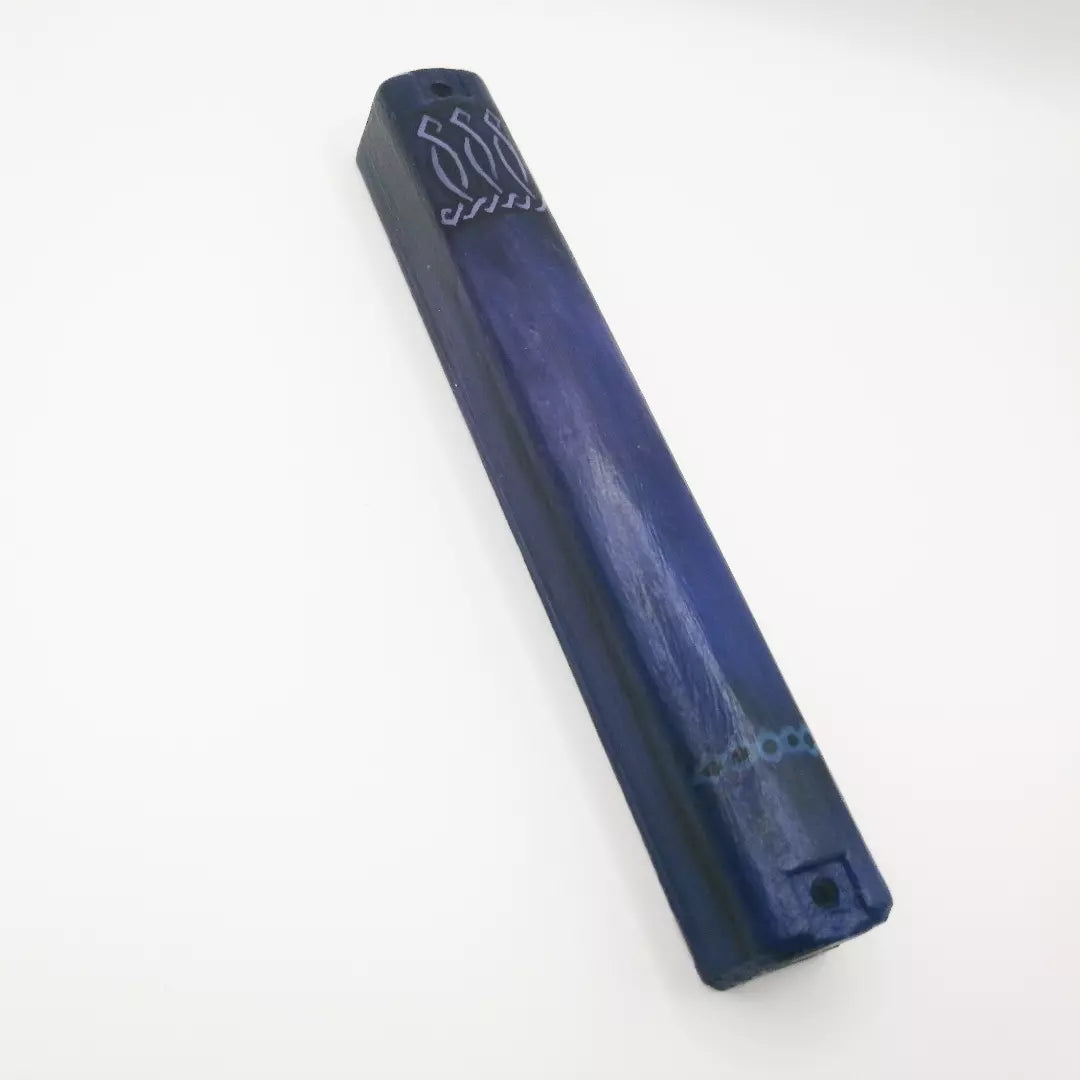 Violet Flourish Mezuzah Case