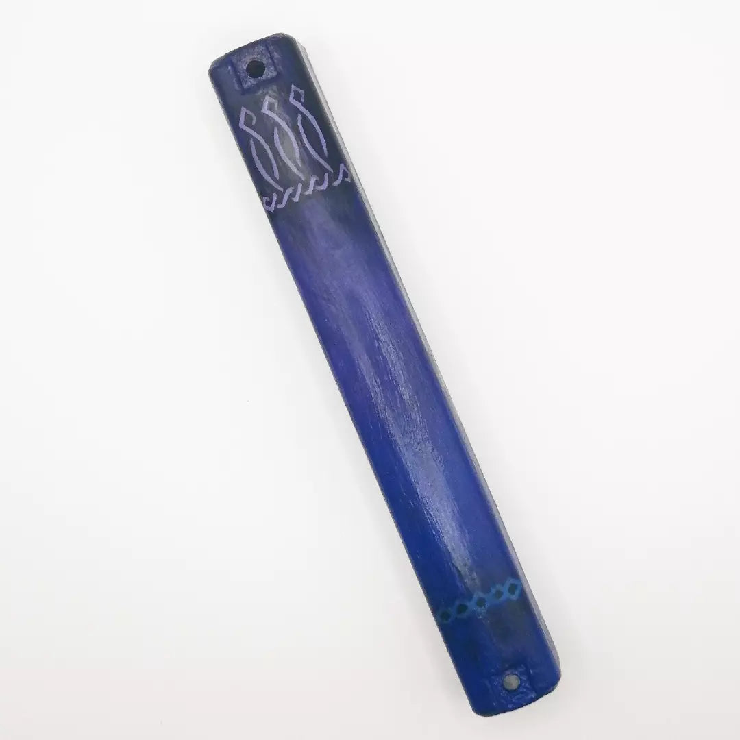 Violet Flourish Mezuzah Case