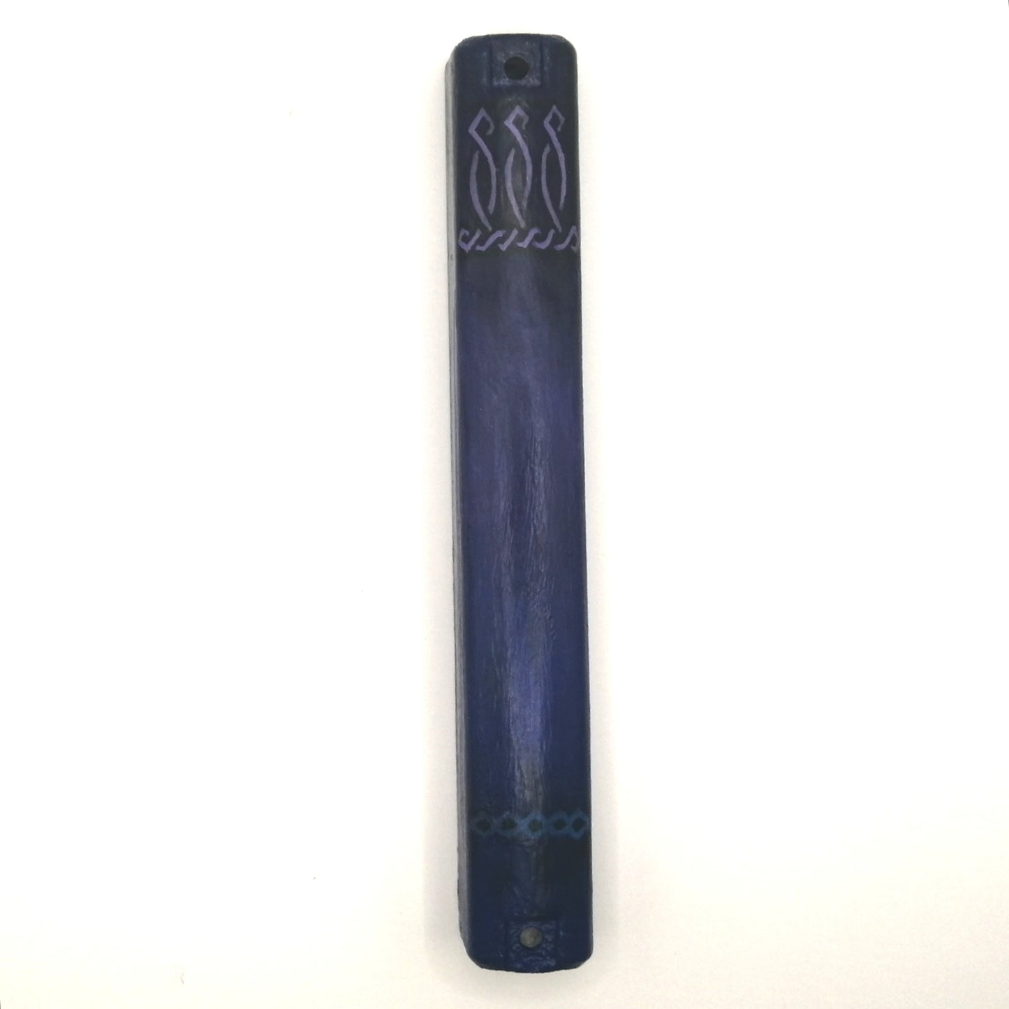 Violet Flourish Mezuzah Case