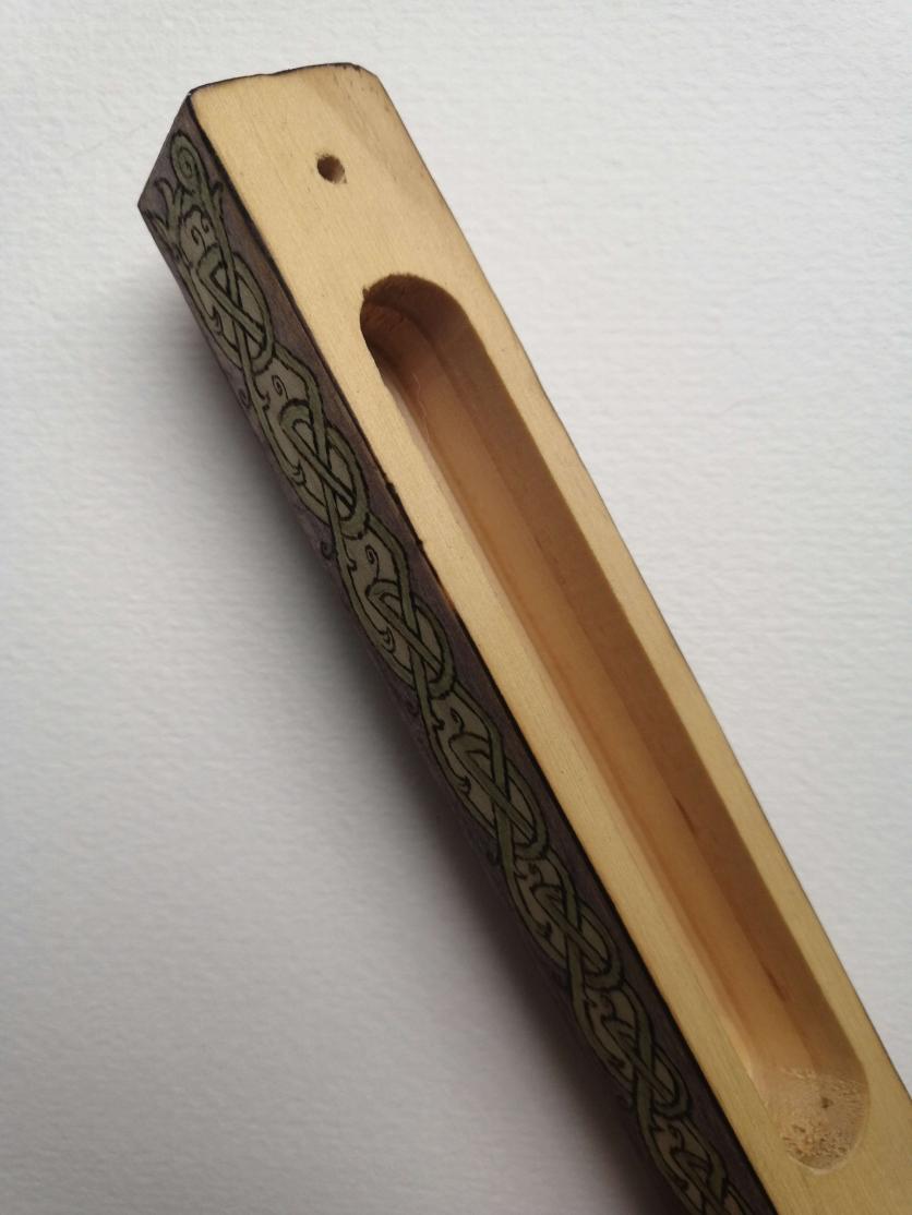 Celtic Knotwork Thistle & Pomegranate Mezuzah Case