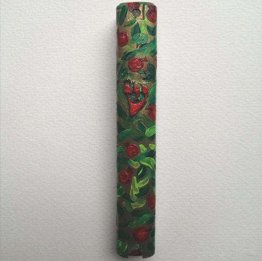 Pomegranate Acrylic Mezuzah Case