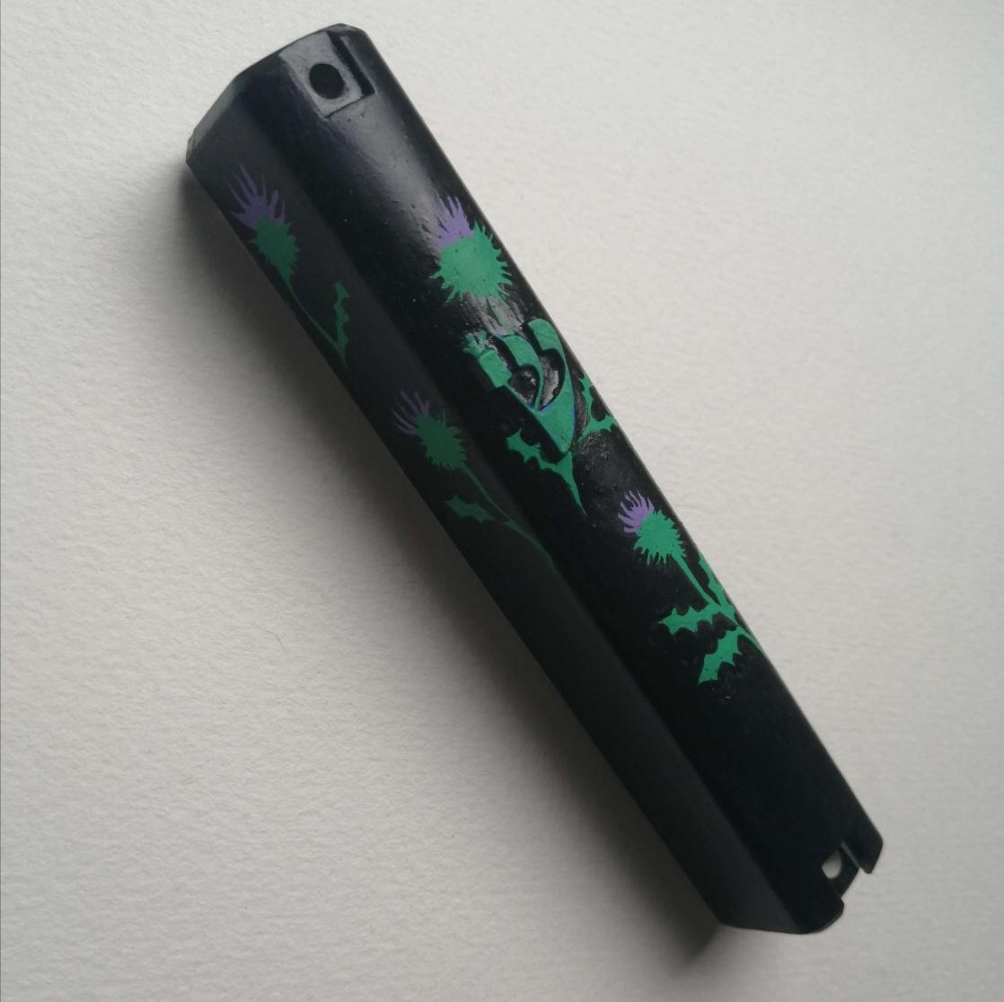 Thistle Pattern Mezuzah Case