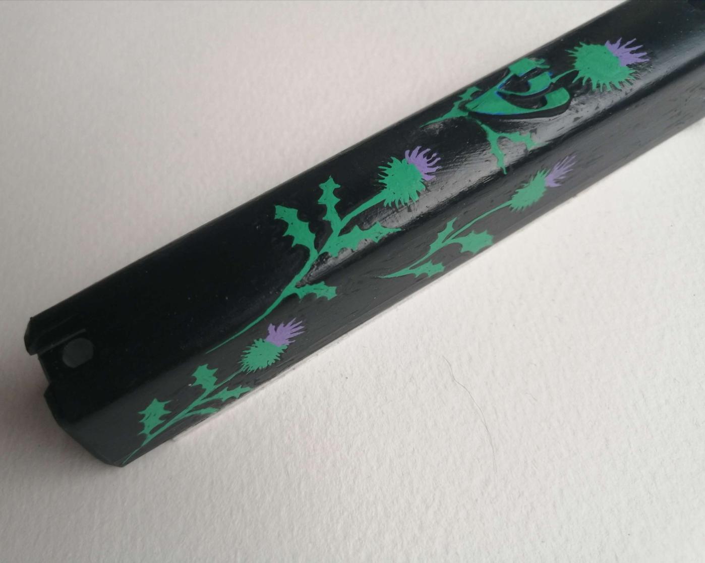 Thistle Pattern Mezuzah Case