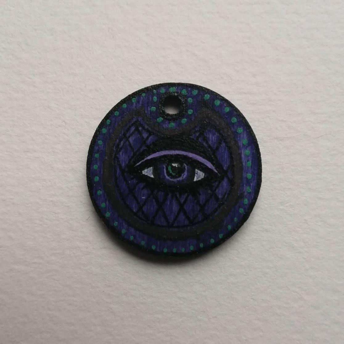 Purple & Green Mystic Eye Pendant