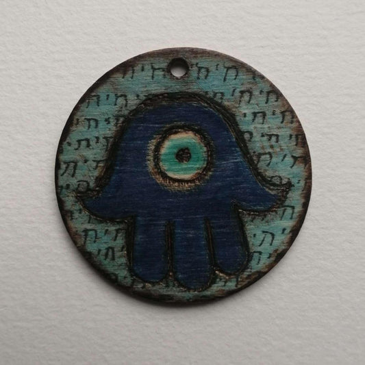 Blue Chai Hamsa Pendant