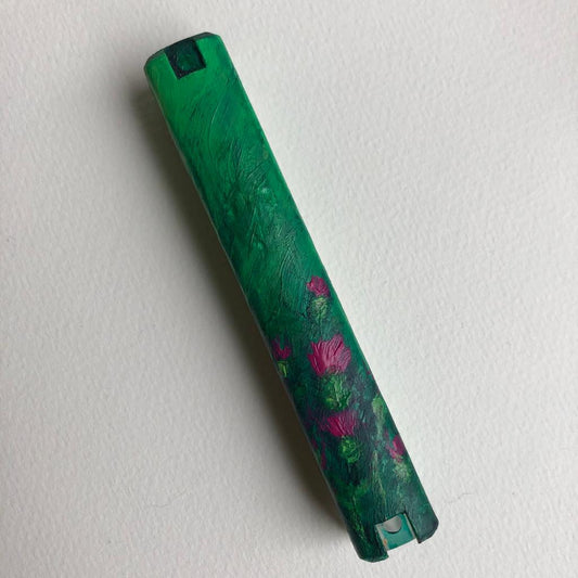 Thistle Field Mezuzah Case