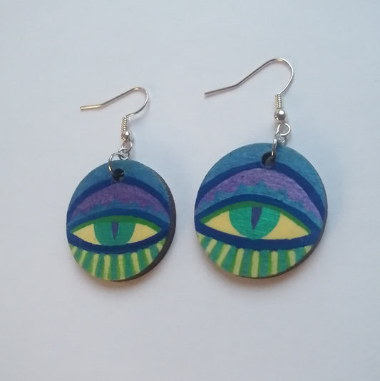 Multicoloured Eye Earrings