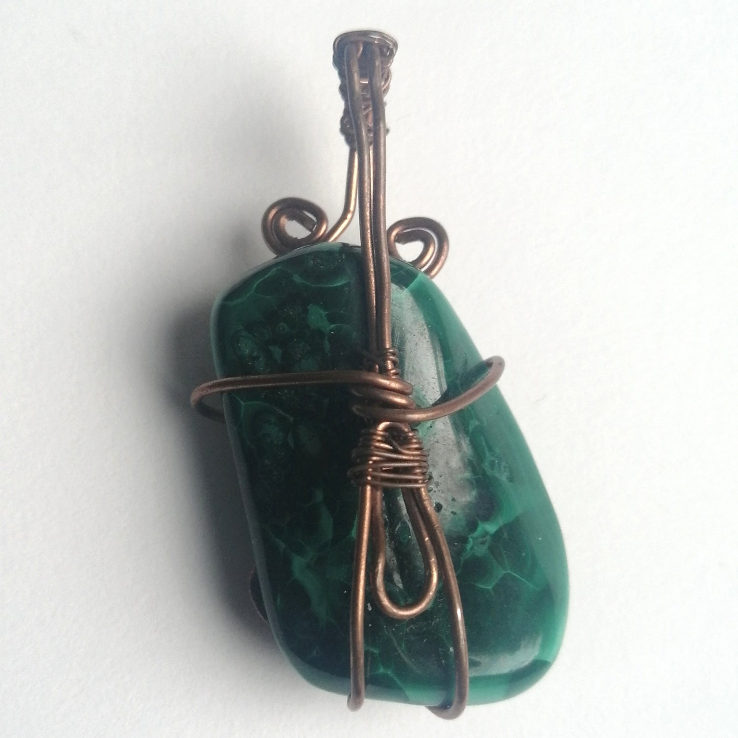 Malachite Copper-Wrapped Pendant