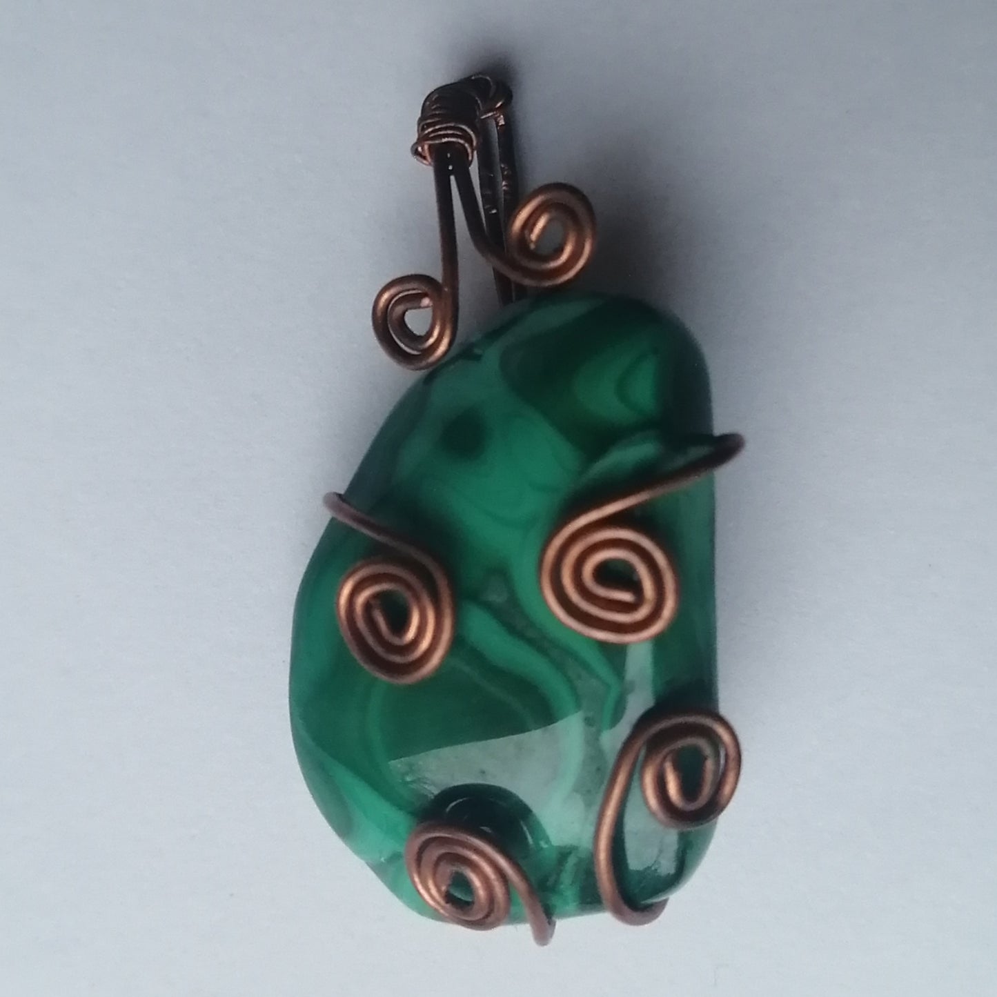 Malachite Copper-Wrapped Pendant