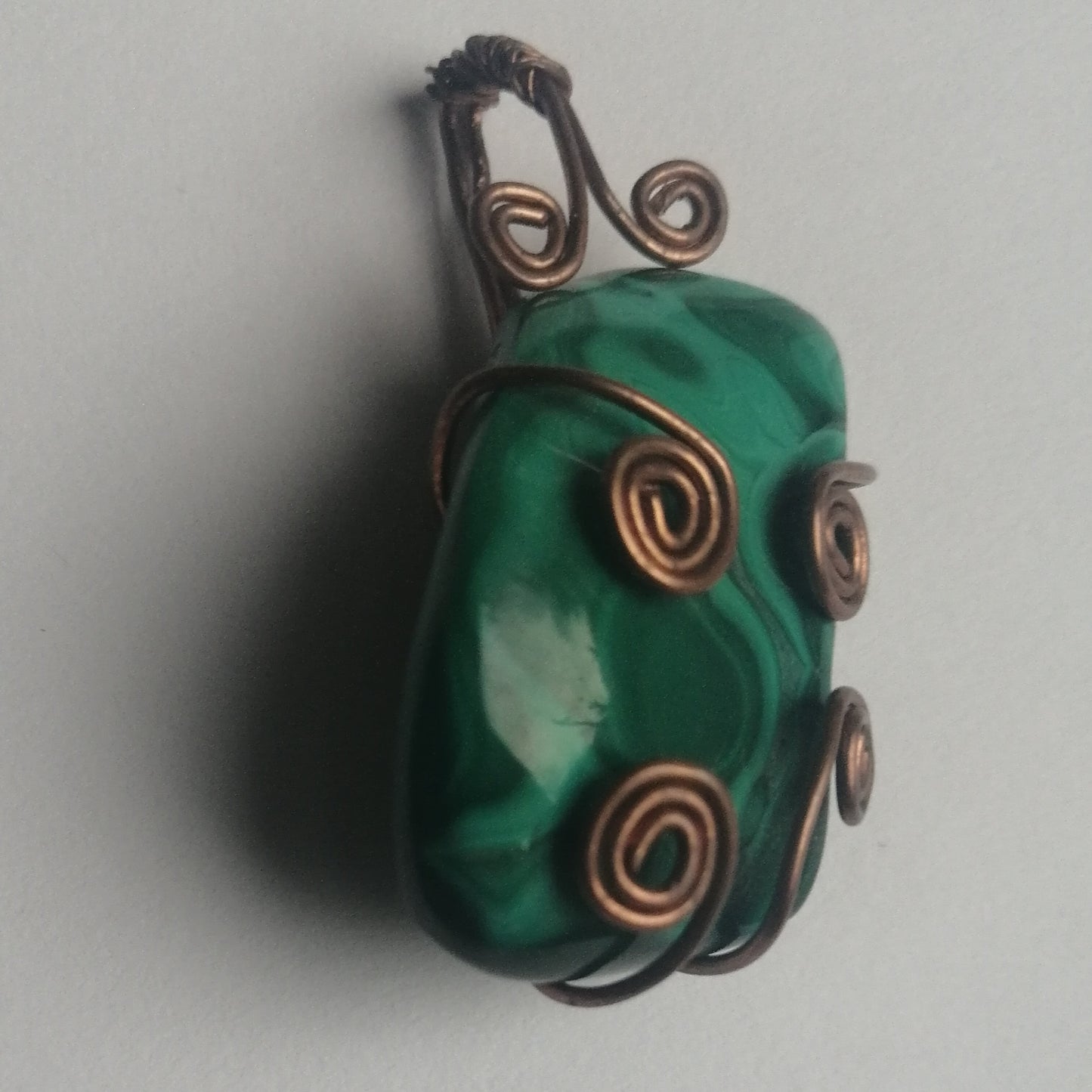 Malachite Copper-Wrapped Pendant