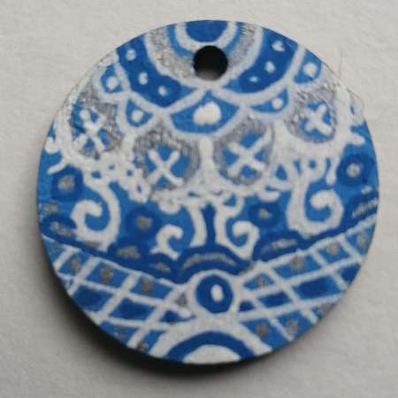 Lacework Blue & White Pendant